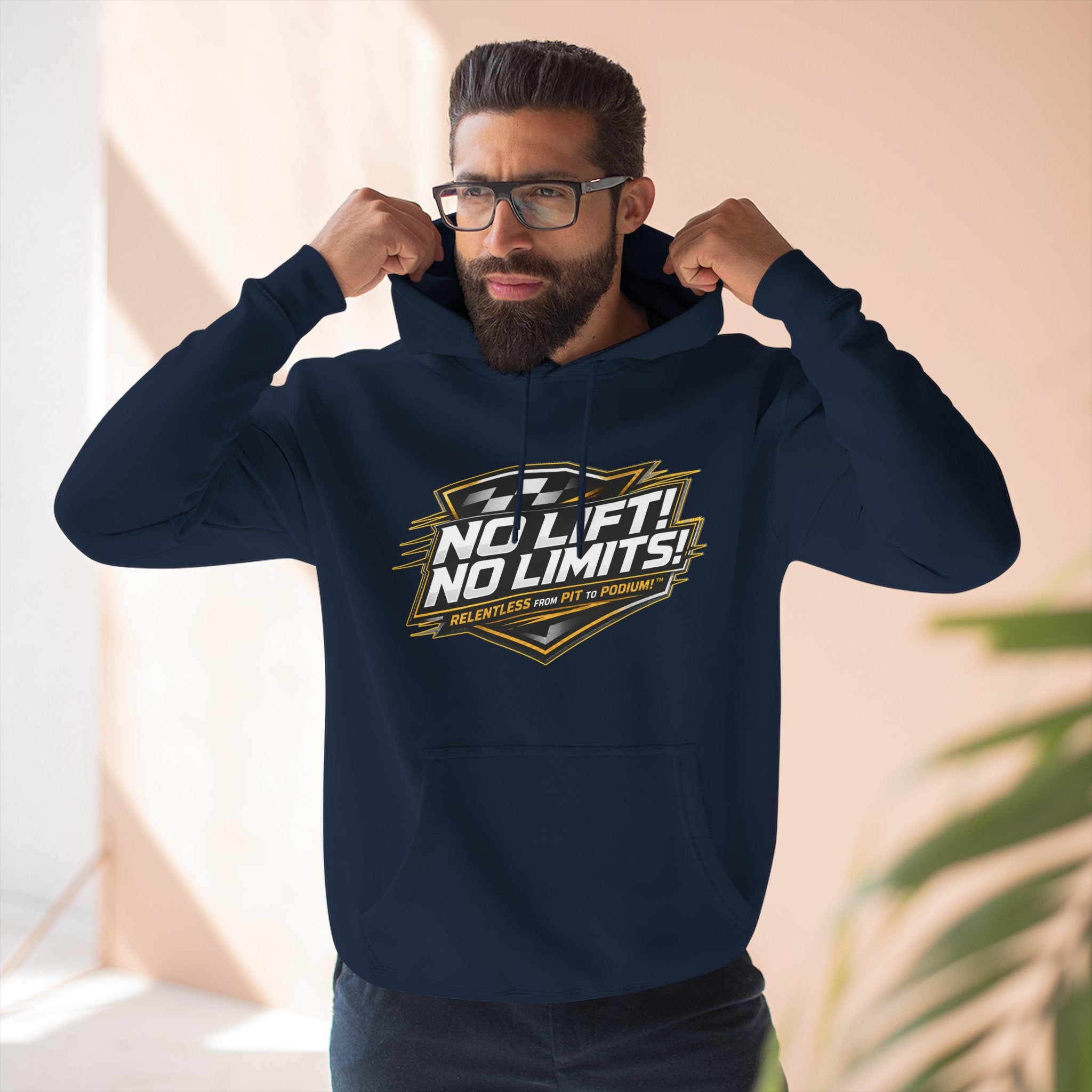 No Lift! No Limits! Relentless Hoodie — Motivational Gym Pullover