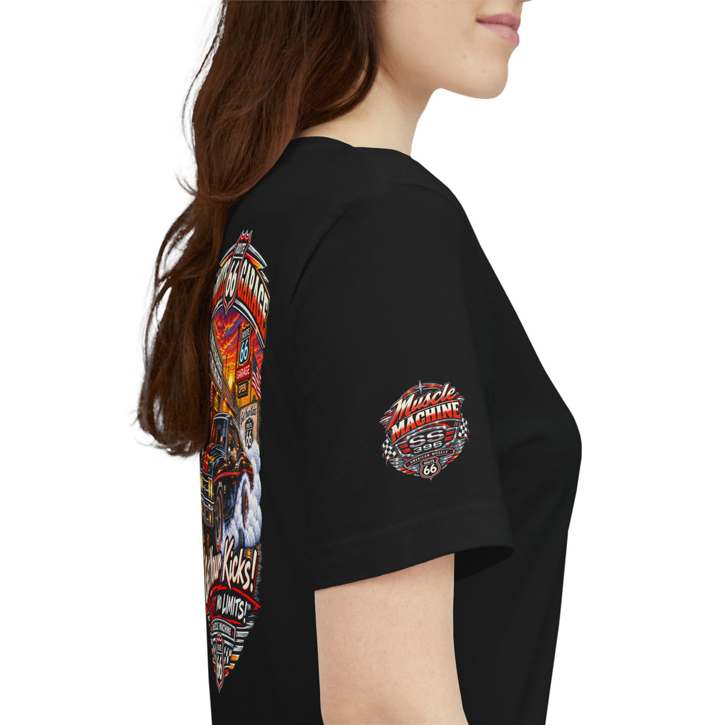 Muscle Car Burnout T-Shirt – Classic American Muscle Graphic Tee | Route 66 Garage