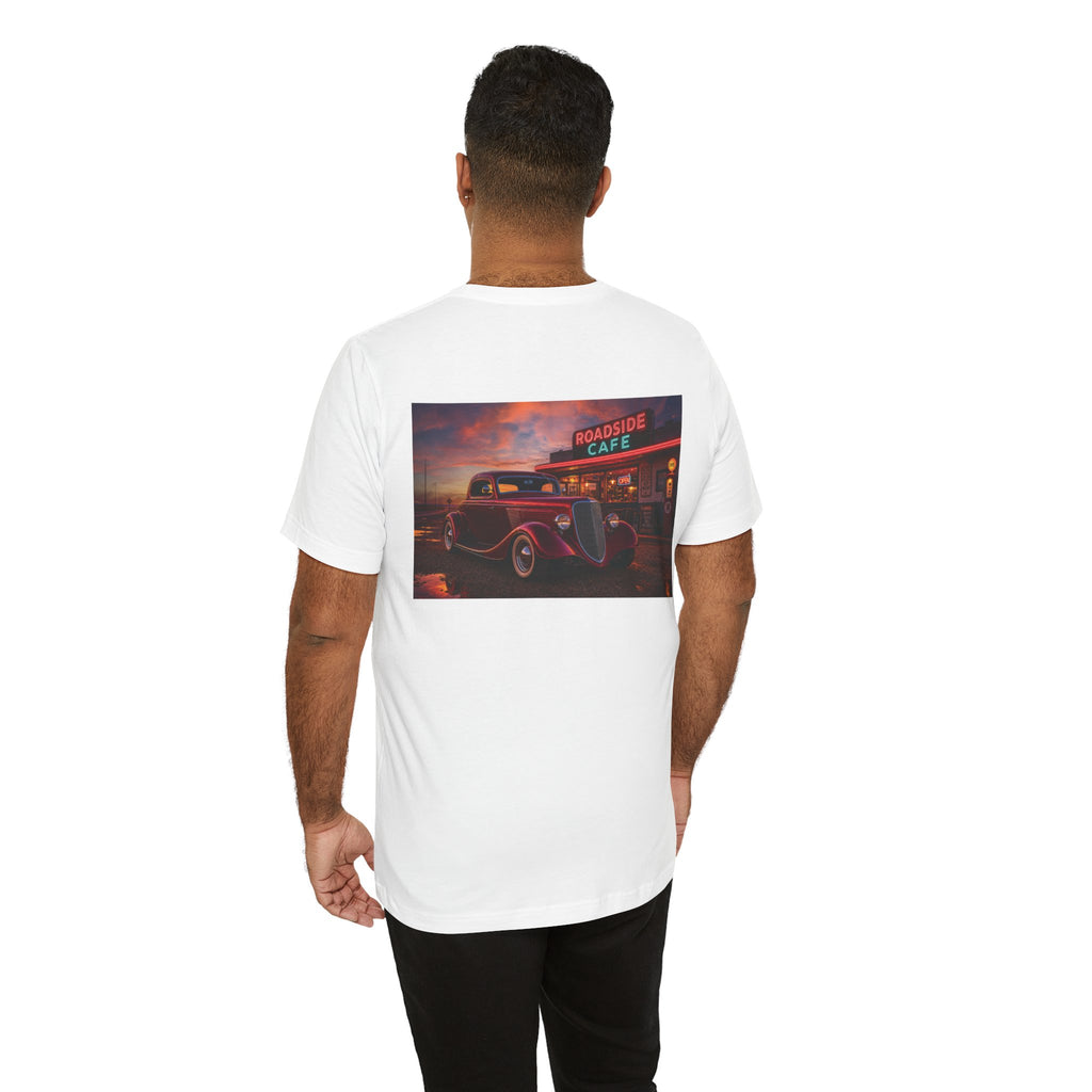 Classic Car Tee – 'No Limits' Retro Roadside Café Graphic Shirt