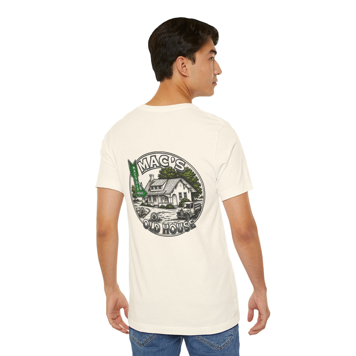 Mac's Old House Tee — Vintage Country House Graphic T-Shirt