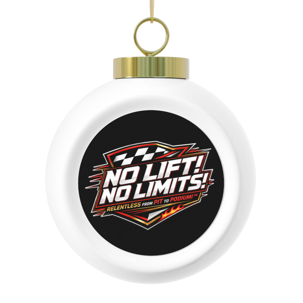 No Lift! No Limits! Racing Logo Christmas Ornament