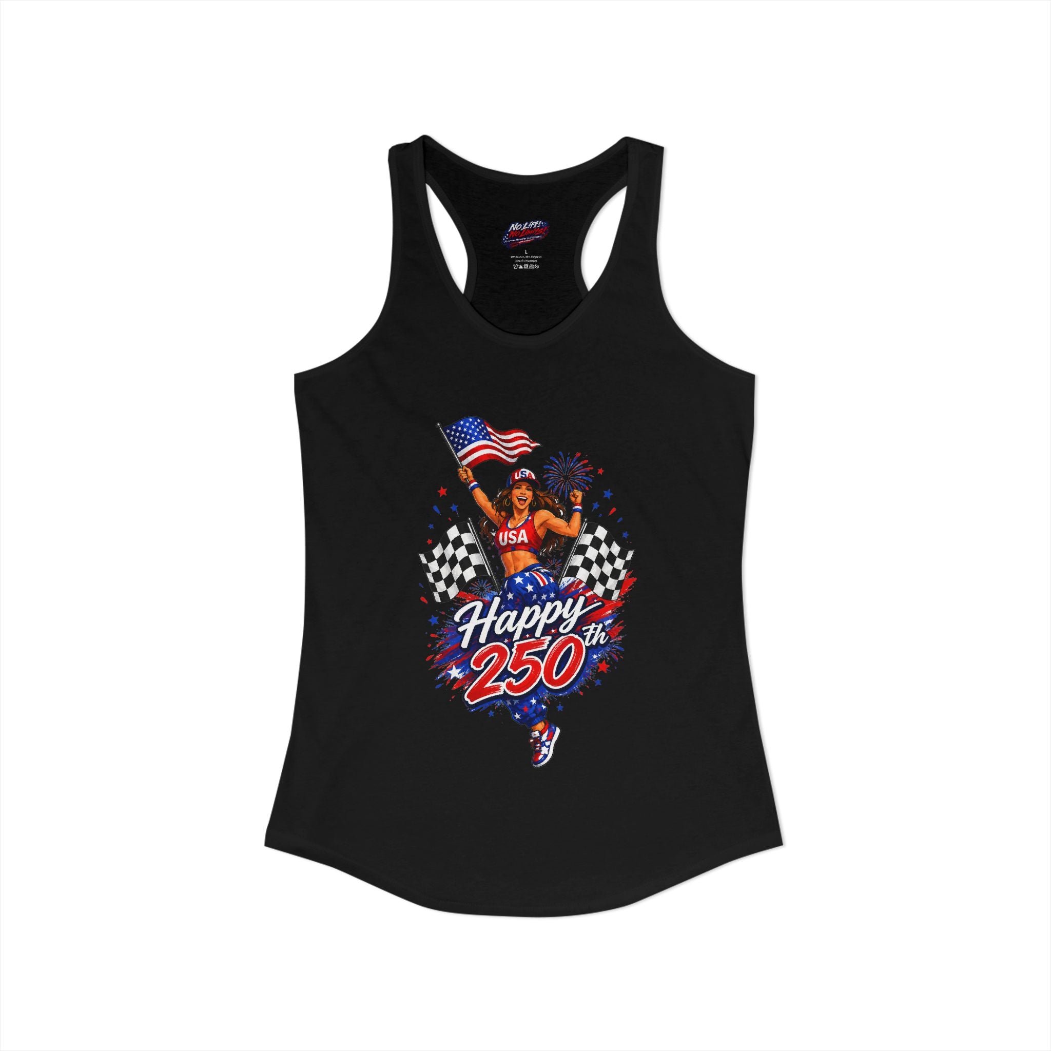 No Lift No Limits™ Happy 250th Racerback Tank