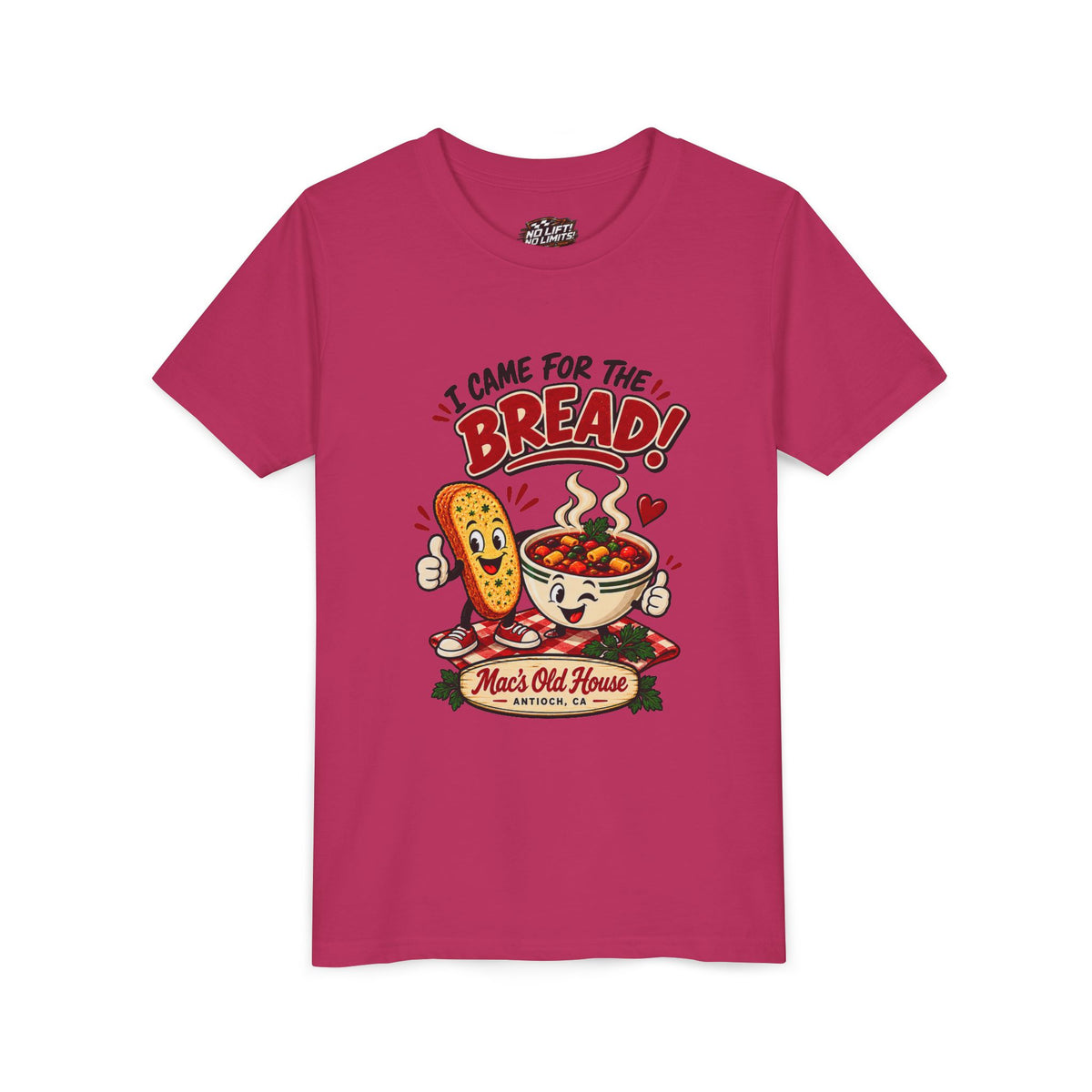 Youth Tee - "I Came for the Bread" Soup & Bread Kids T-Shirt