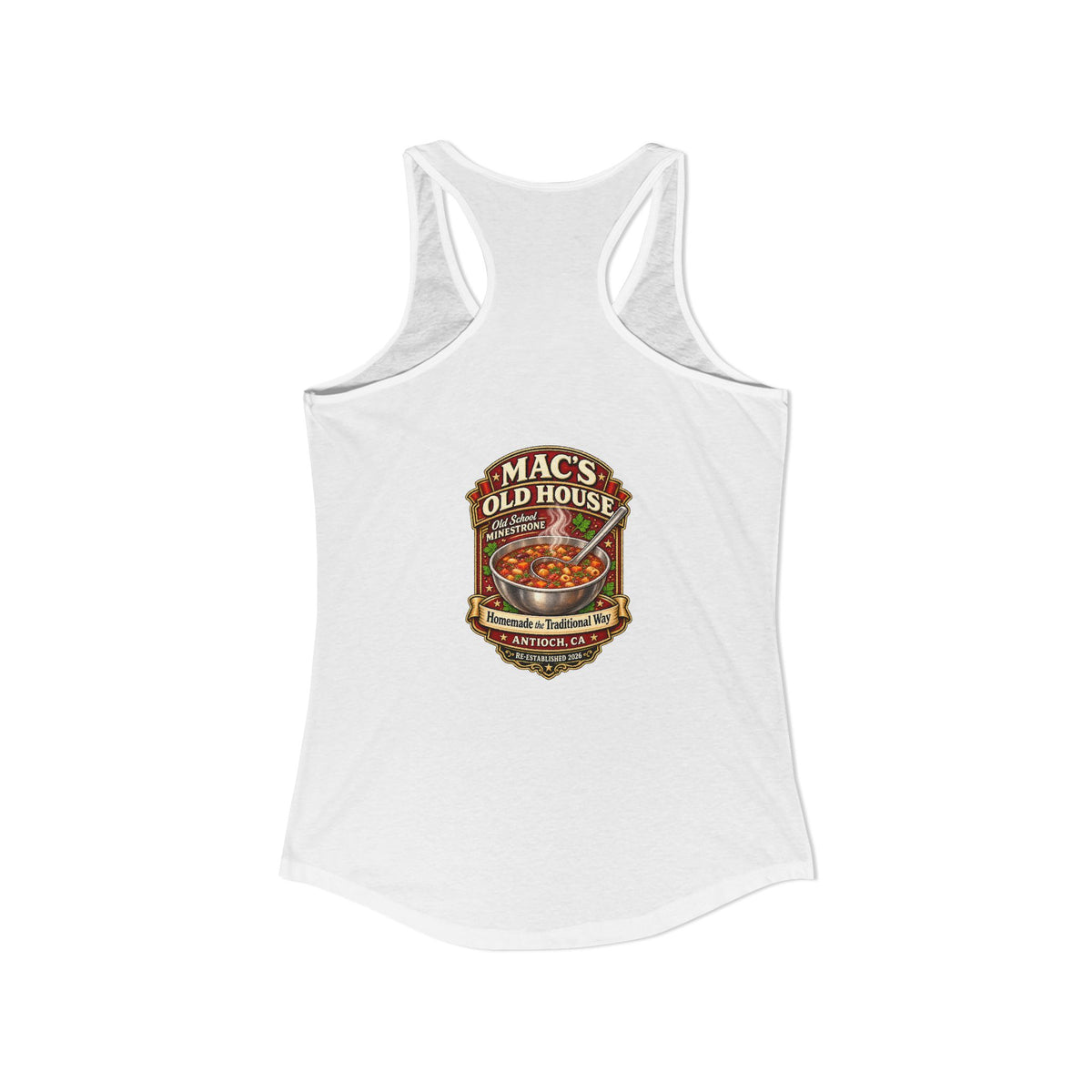 Mac’s Old House Old School Minestrone Women’s Racerback Tank – Antioch, CA