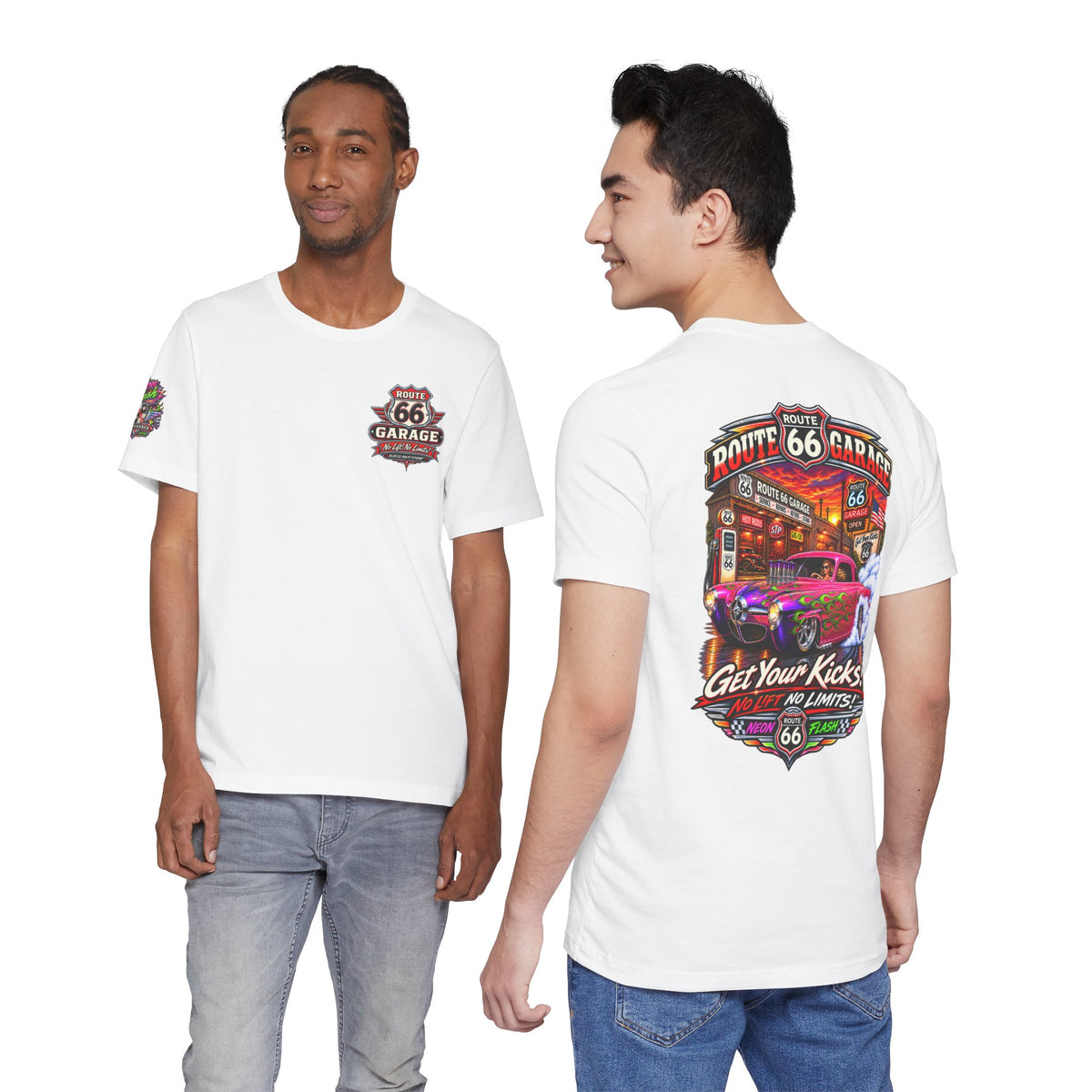 Studebaker T-Shirt – Neon Flash Classic Car Graphic Tee | Route 66 Garage