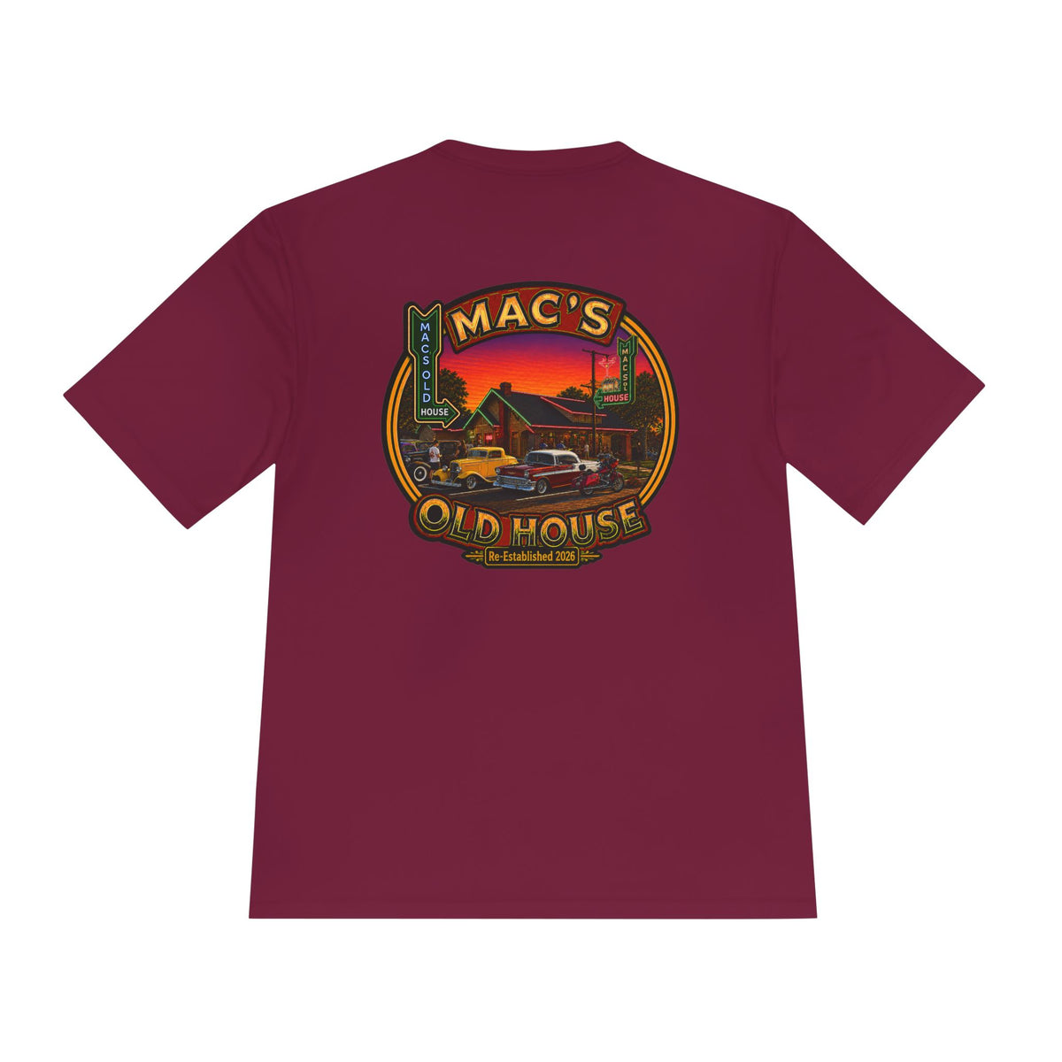 T-Shirt — 'Mac’s Old House' Vintage Scenic Logo Tee