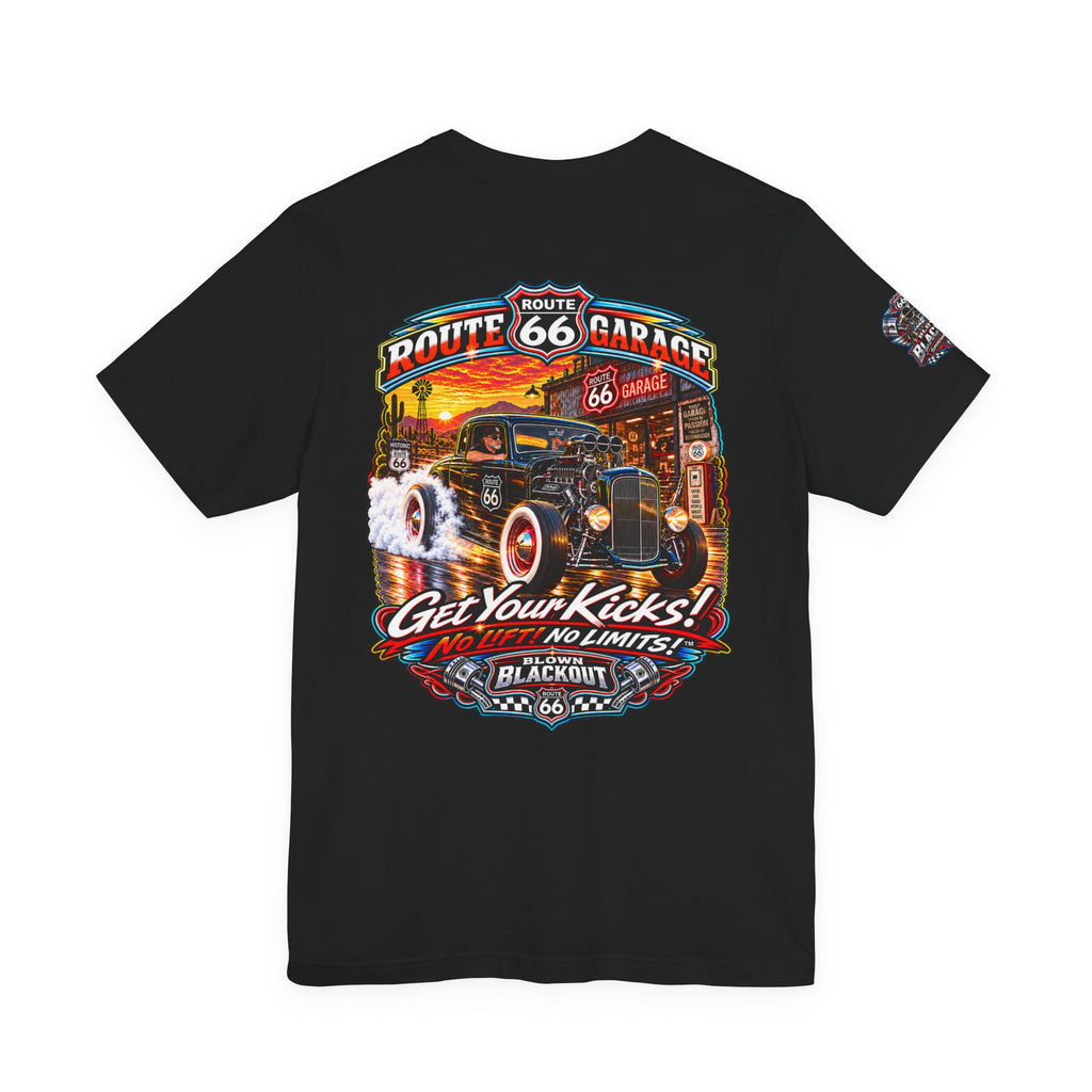 Route 66 Garage – Blown Blackout Hot Rod Tee
