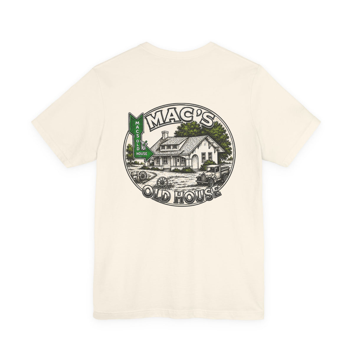 Mac's Old House Tee — Vintage Country House Graphic T-Shirt