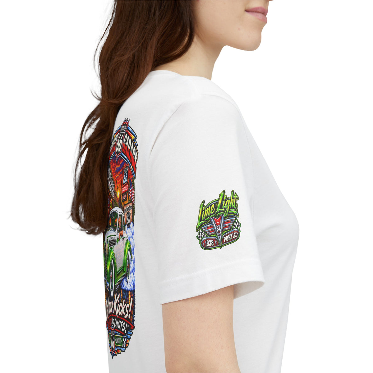 Classic Car T-Shirt – Get Your Kicks Route 66 Graphic Tee | Route 66 Garage