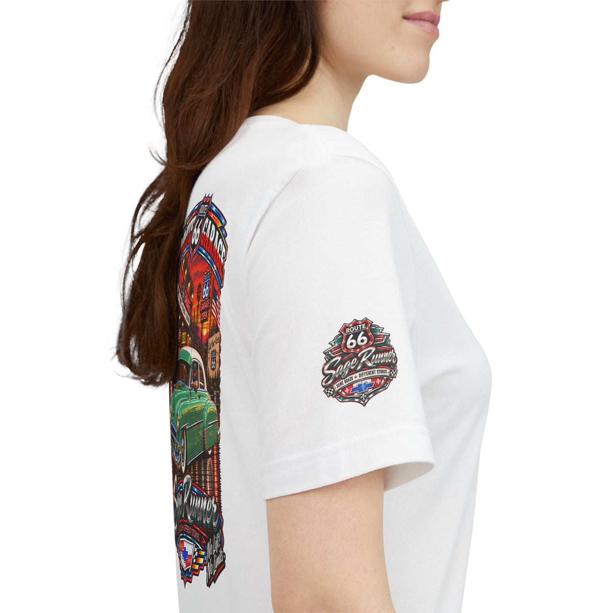 Sage Runner | 1951 Chevrolet Deluxe Route 66 Garage Tee