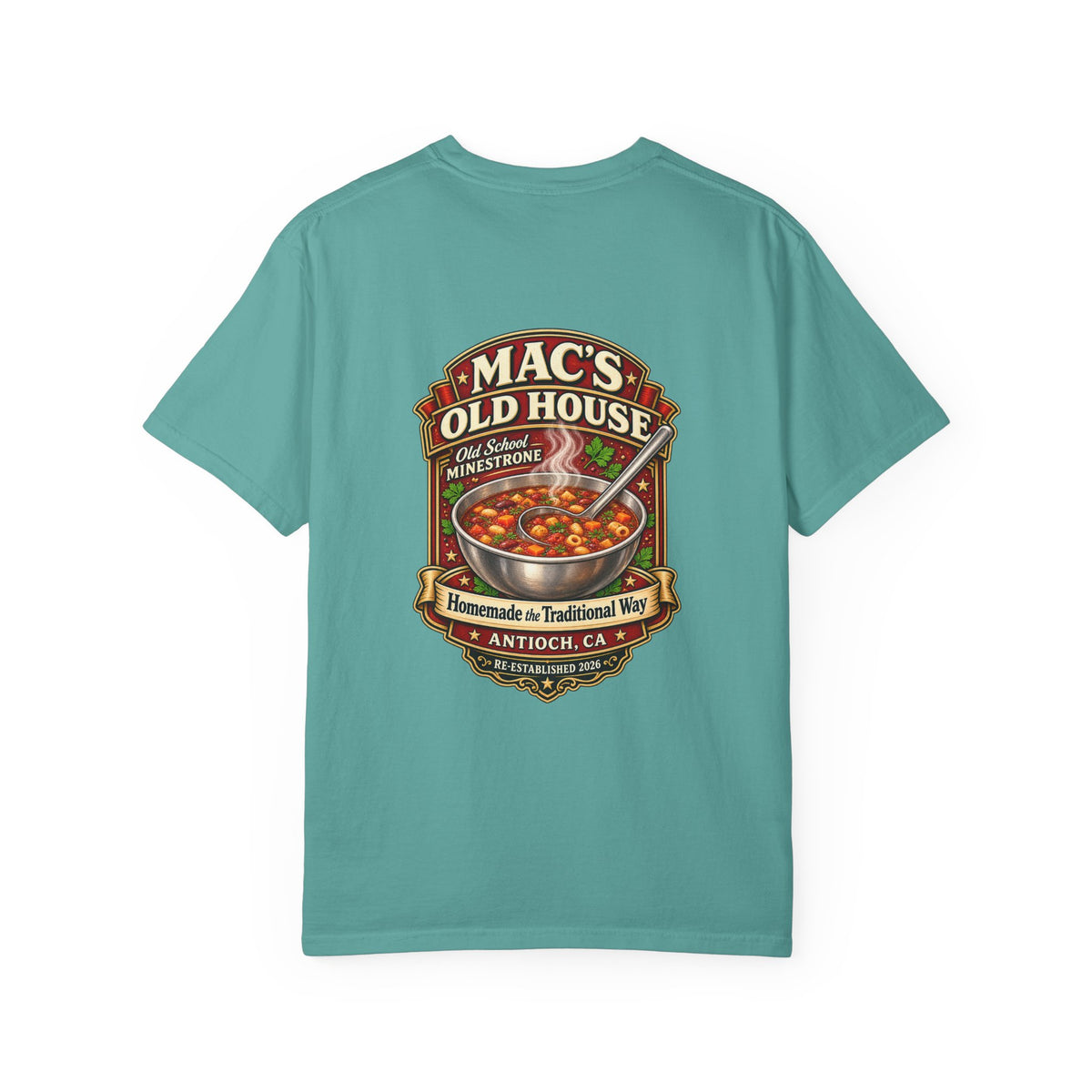 Mac’s Old House Old School Minestrone T-Shirt – Antioch, CA