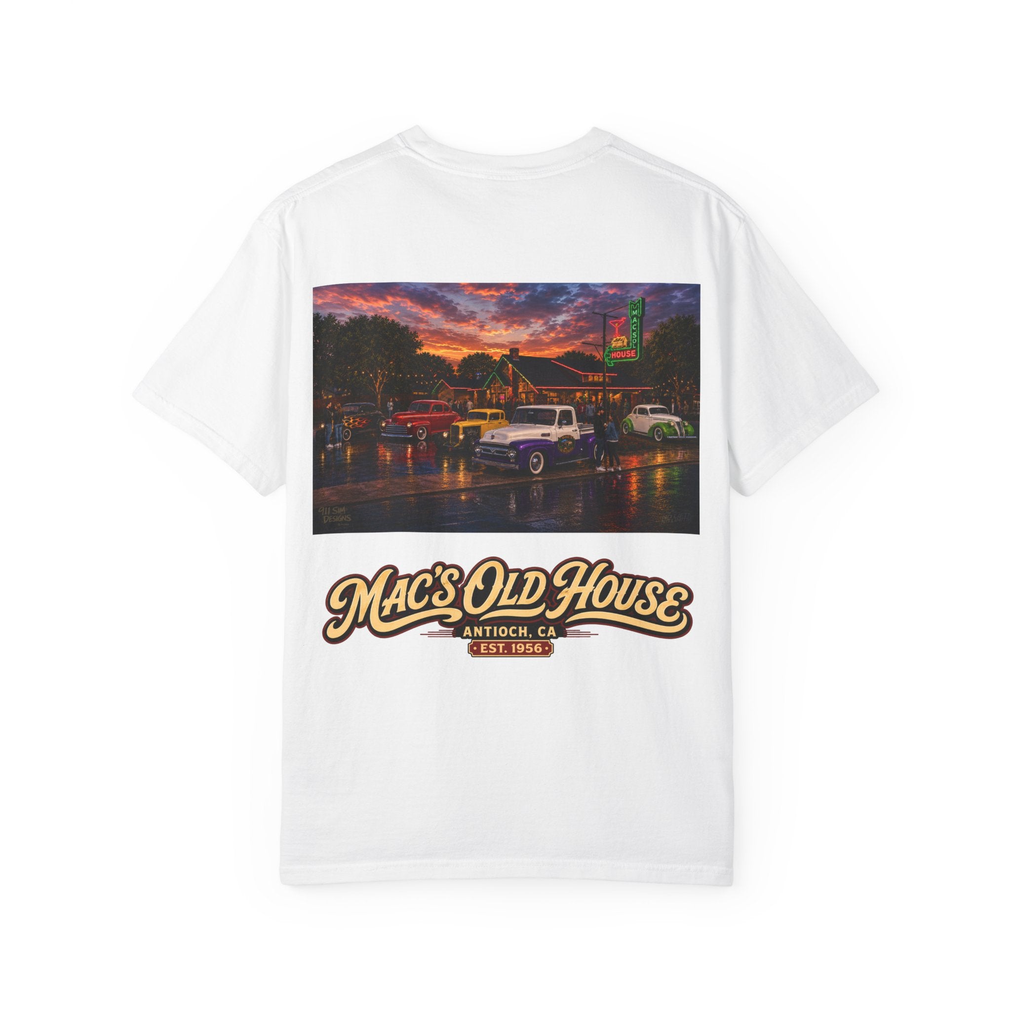 Mac’s Old House T-Shirt — Vintage Antioch Car Night Graphic Tee
