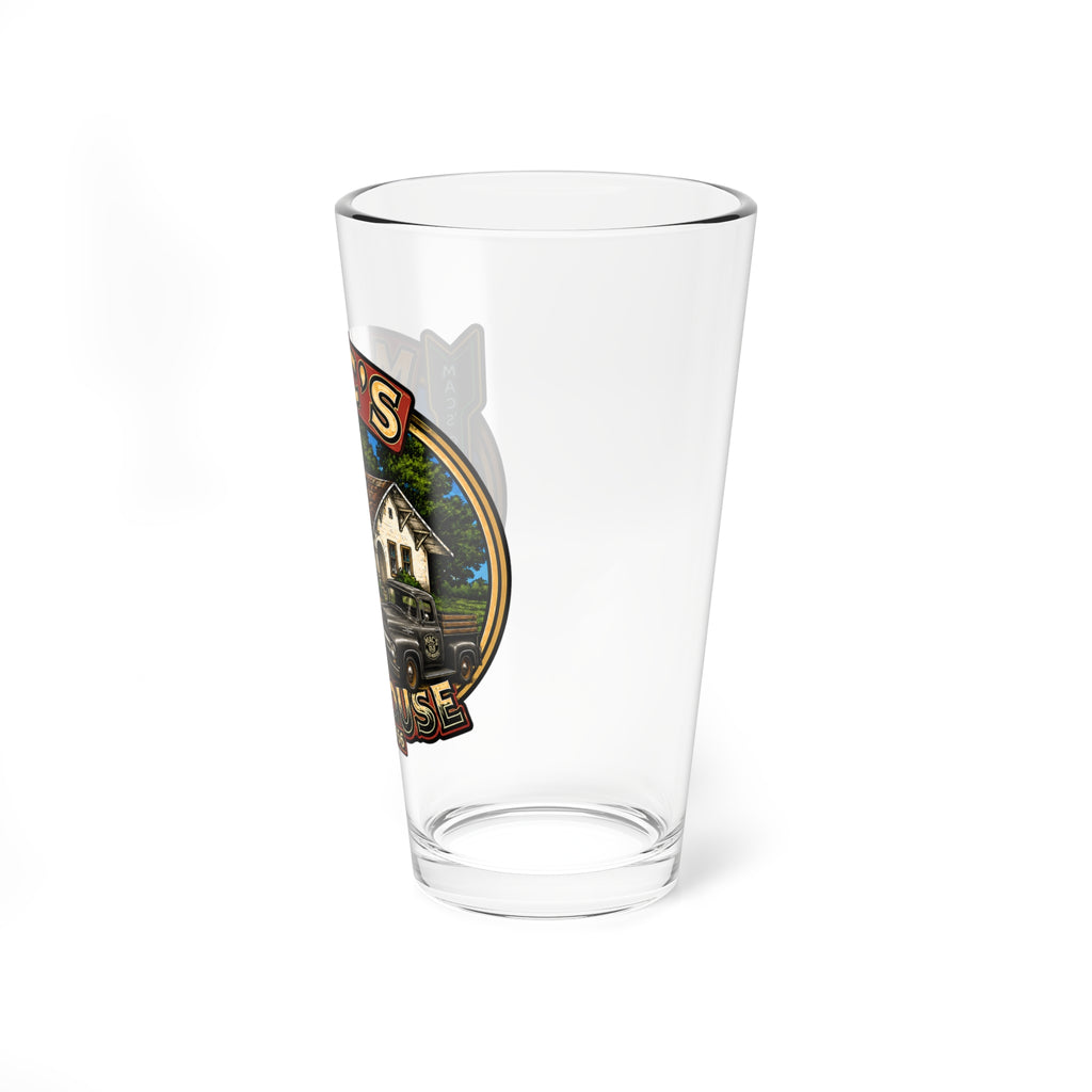 Mixing Glass - Mac’s Old House 16oz Pint Glass with Retro House