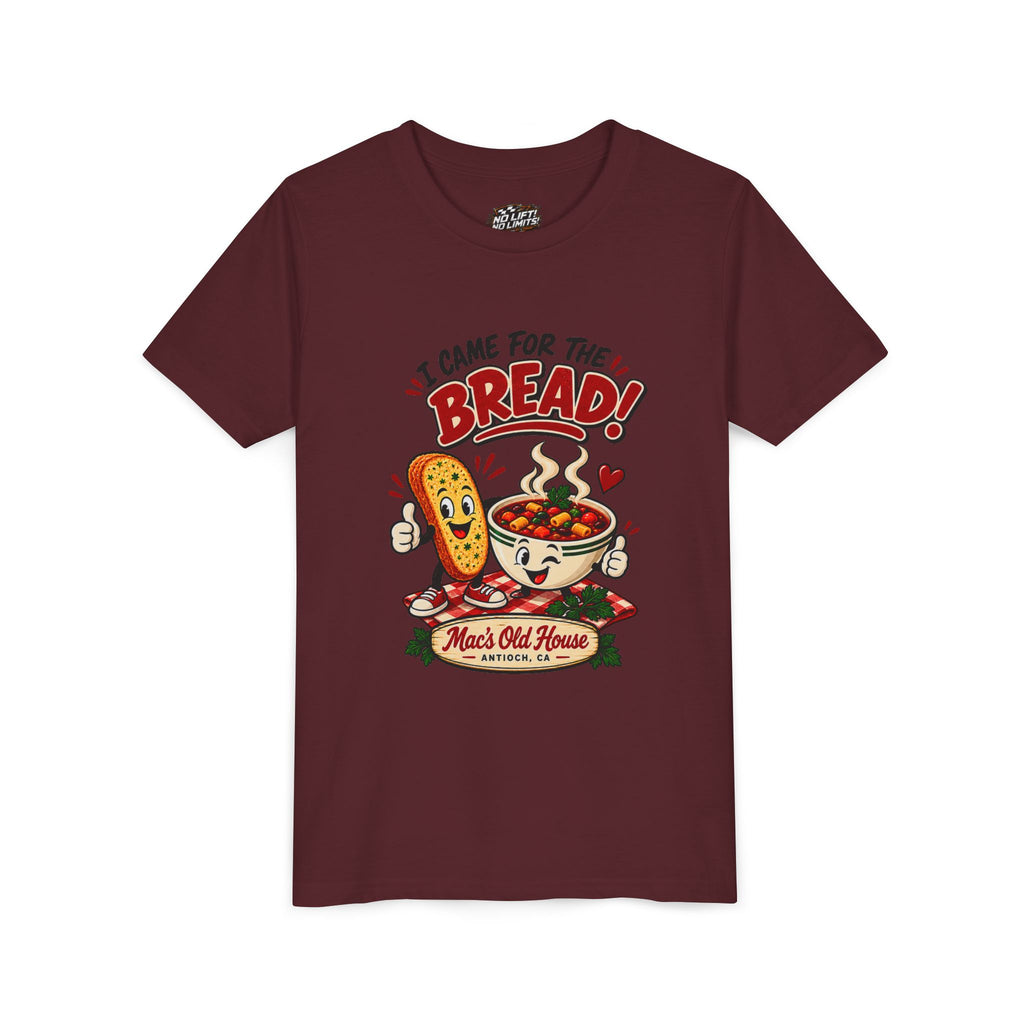 Youth Tee - "I Came for the Bread" Soup & Bread Kids T-Shirt