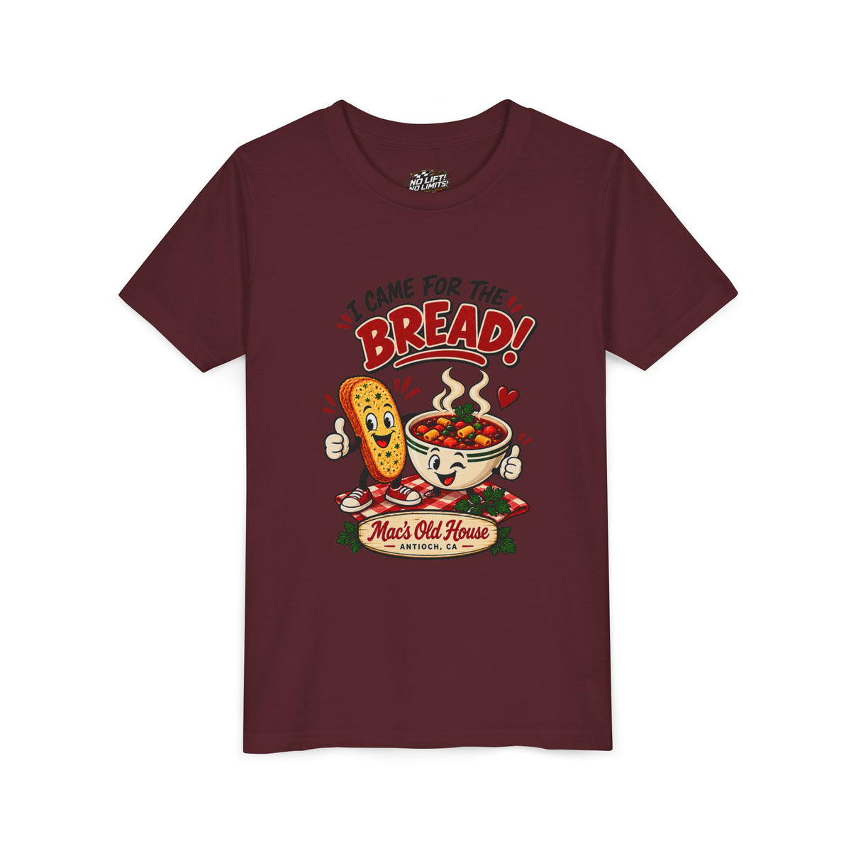 Youth Tee - "I Came for the Bread" Soup & Bread Kids T-Shirt