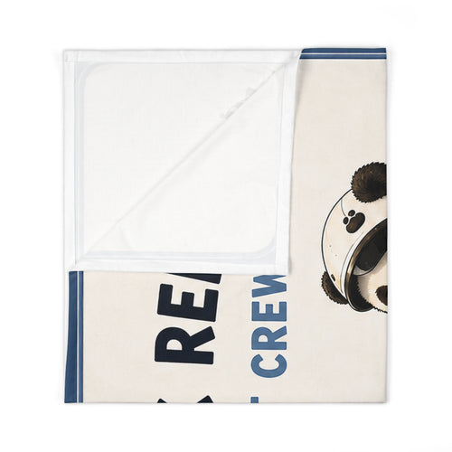 Baby Swaddle Blanket — "Milk Refill Pit Crew" Cute Racing Panda Newborn Wrap