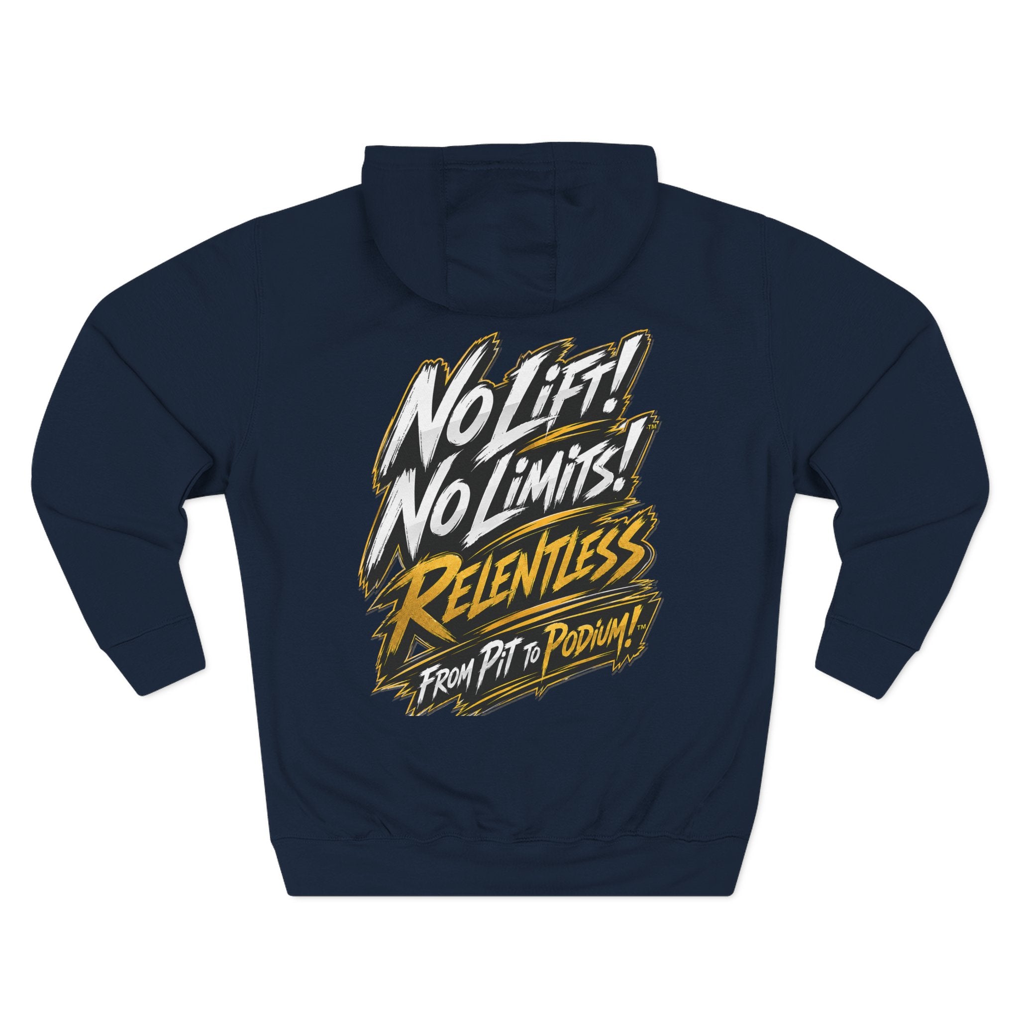 No Lift! No Limits! Relentless Hoodie — Motivational Gym Pullover