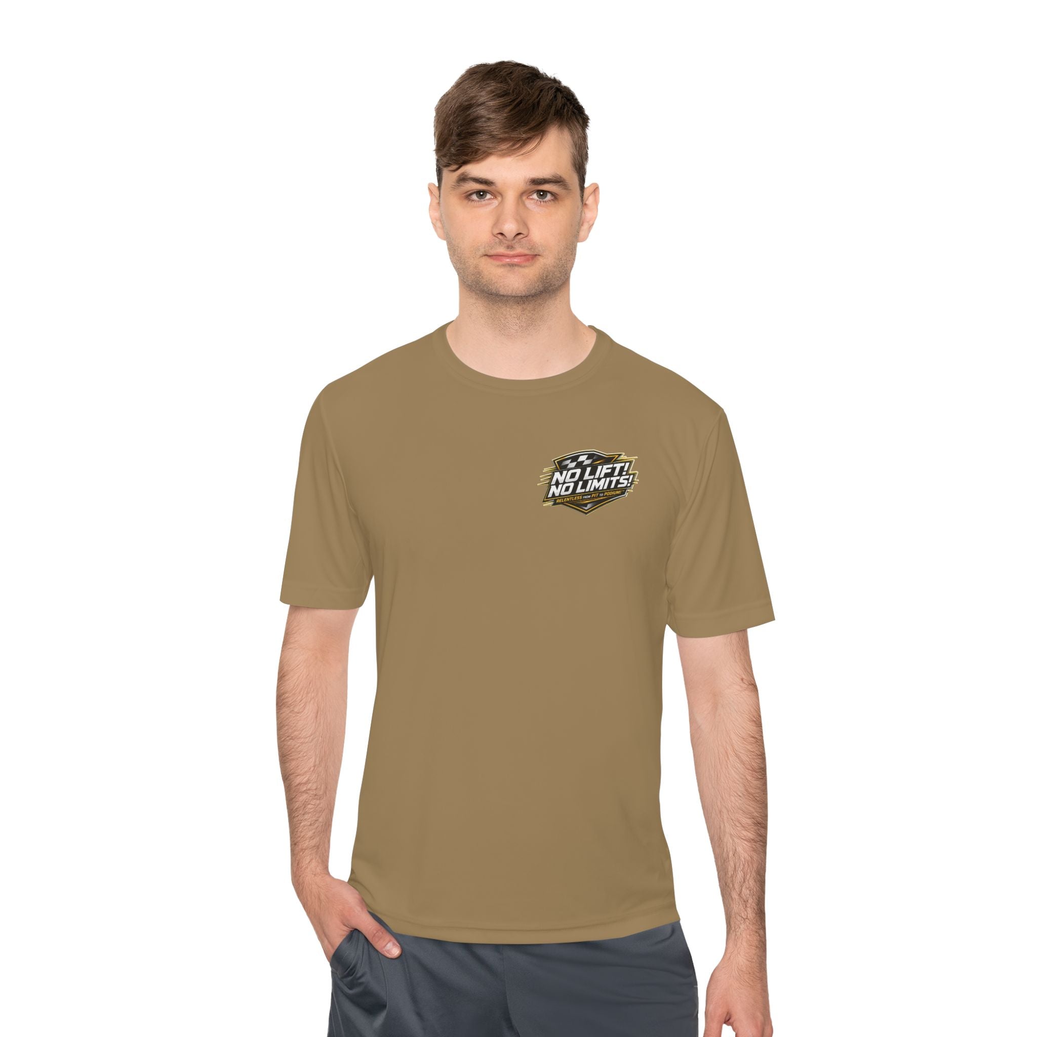No Lift! No Limits!™ Relentless Gold Motorsport Tee