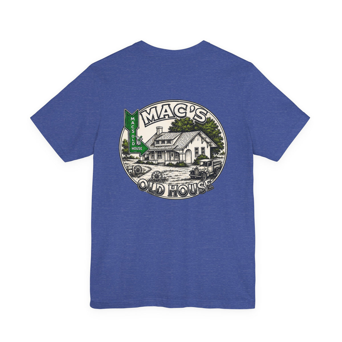 Mac's Old House Tee — Vintage Country House Graphic T-Shirt