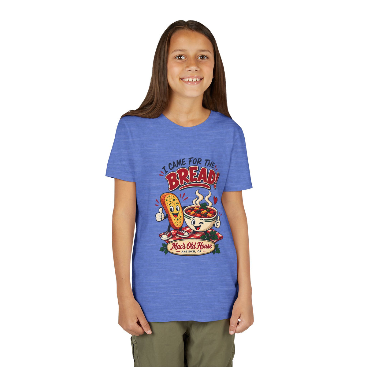 Youth Tee - "I Came for the Bread" Soup & Bread Kids T-Shirt
