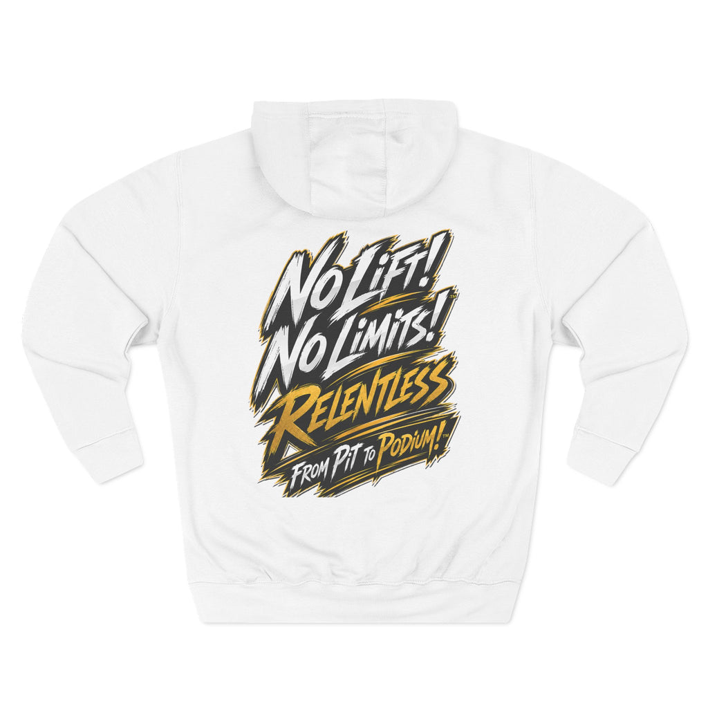 No Lift! No Limits! Relentless Hoodie — Motivational Gym Pullover