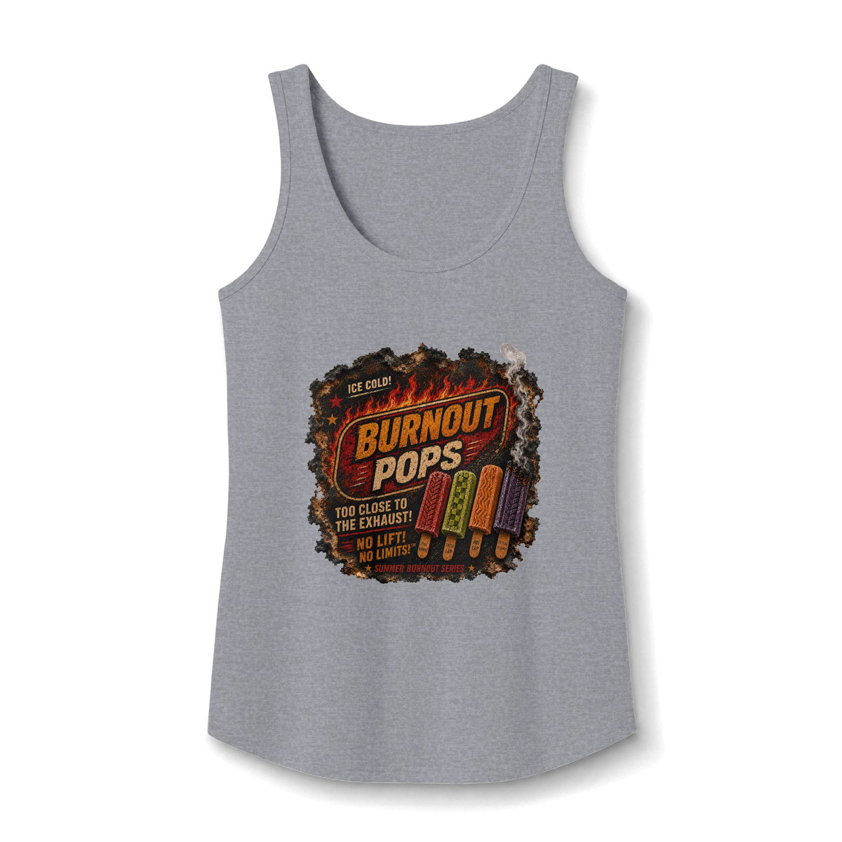 Burnout Pops Retro Ice Pop Graphic Tank Top