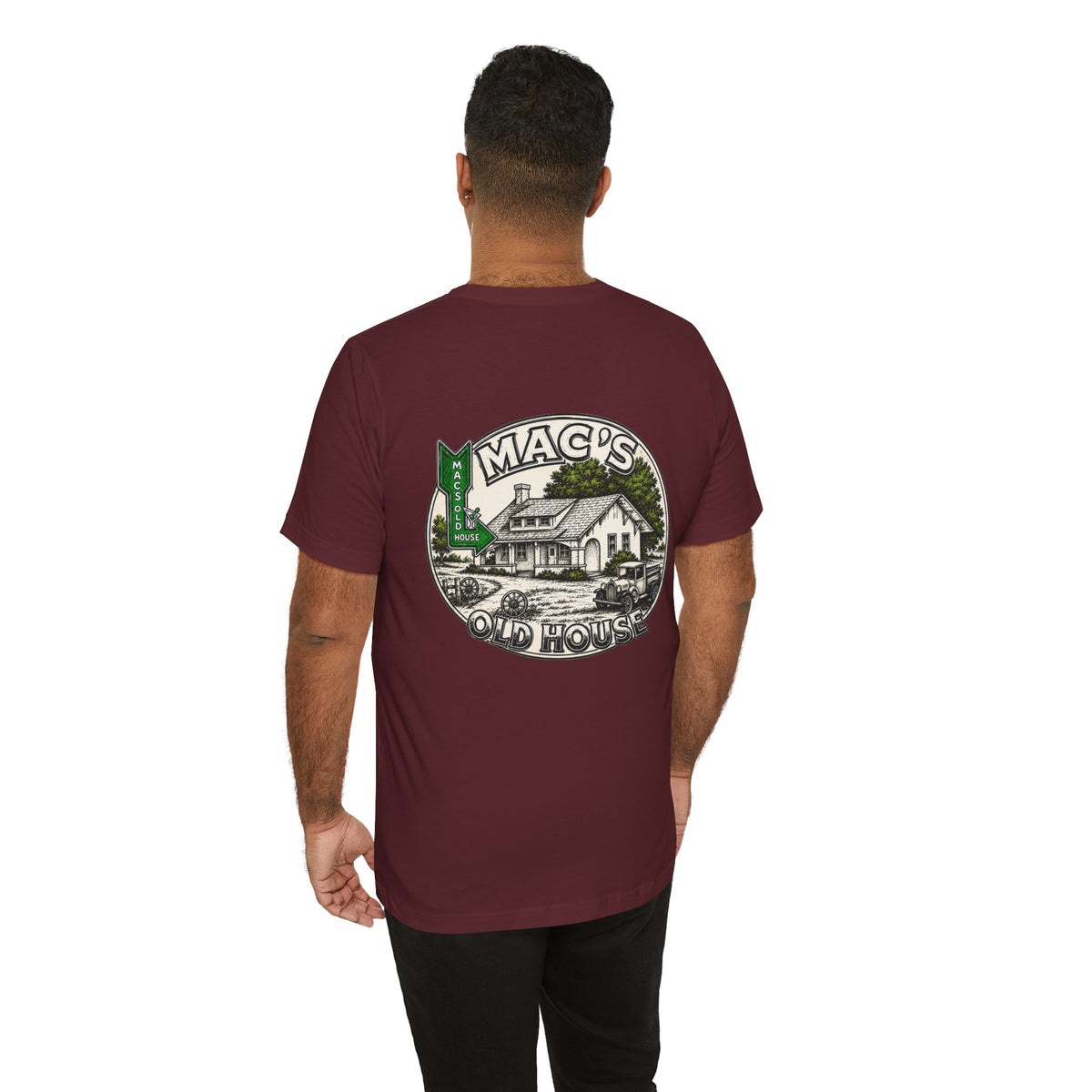 Mac's Old House Tee — Vintage Country House Graphic T-Shirt