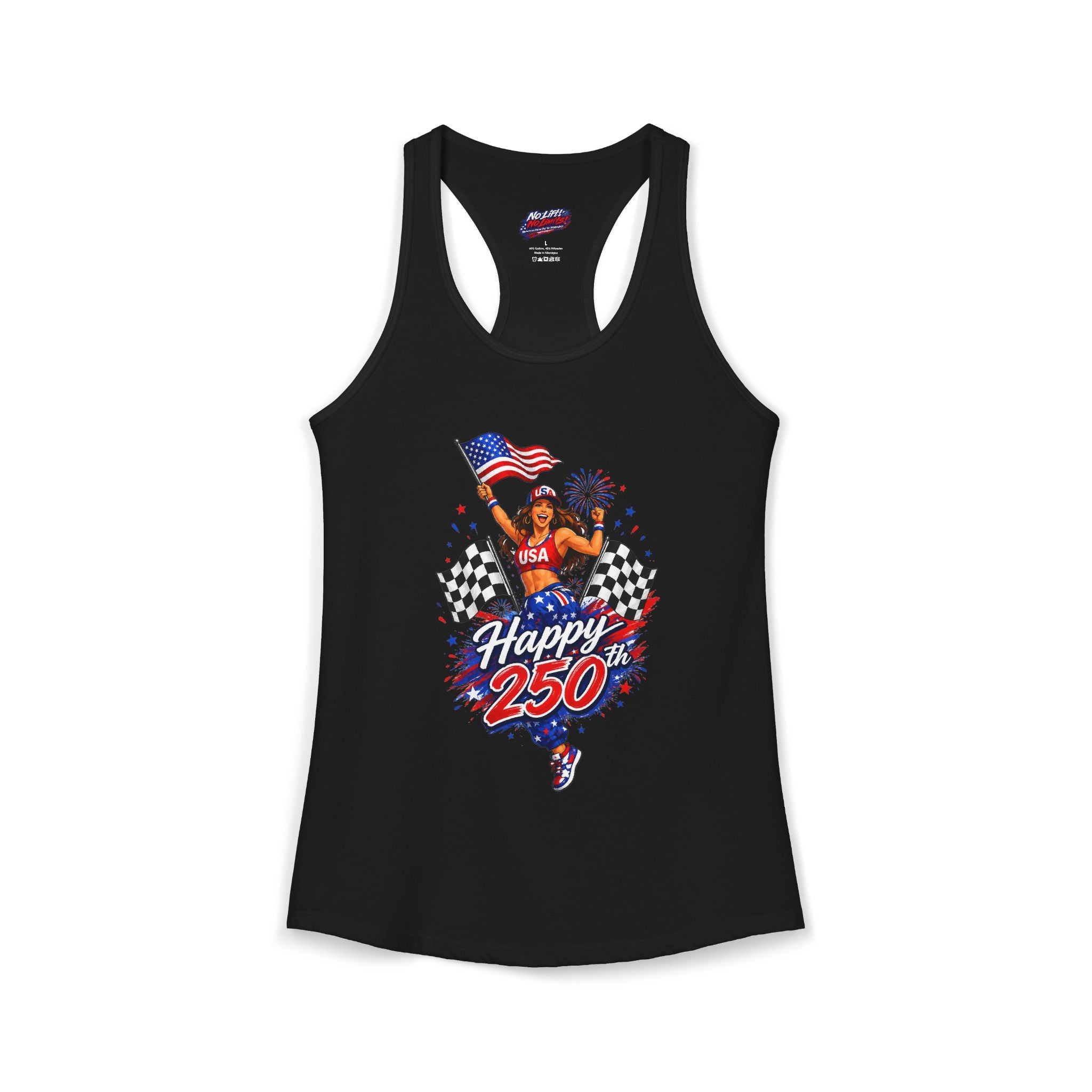 No Lift No Limits™ Happy 250th Racerback Tank