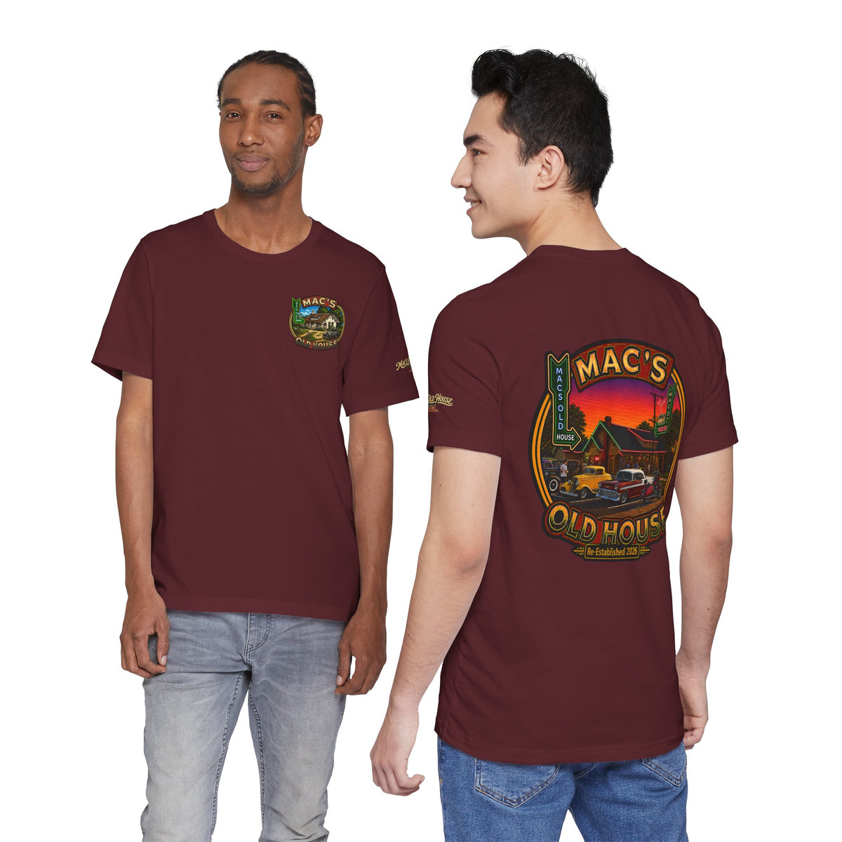 Mac's Old House Retro Diner Graphic Tee