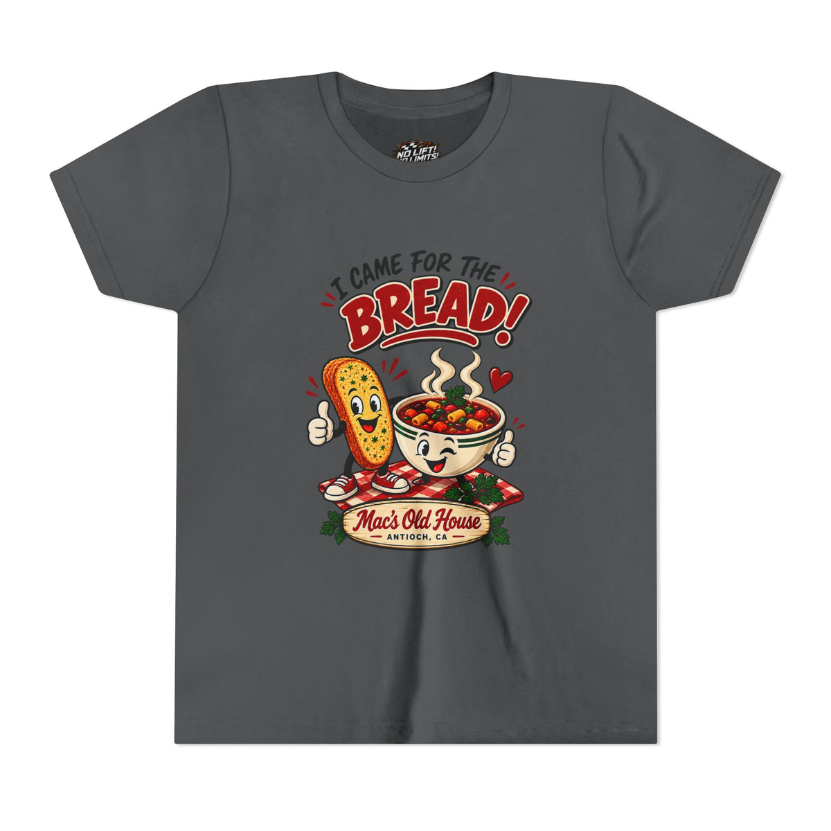Youth Tee - "I Came for the Bread" Soup & Bread Kids T-Shirt