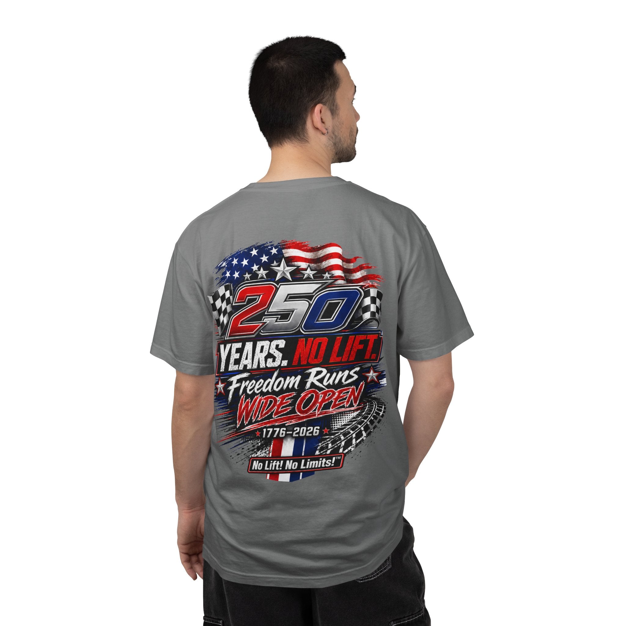 Patriotic '250 Years No Lift, No Limits' T-Shirt