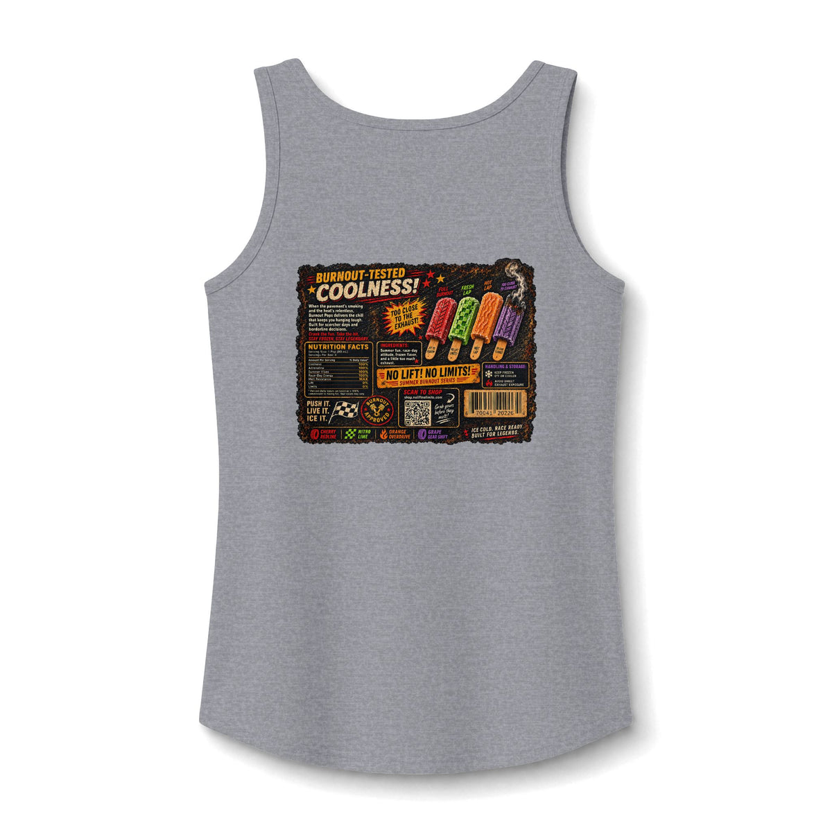 Burnout Pops Retro Ice Pop Graphic Tank Top
