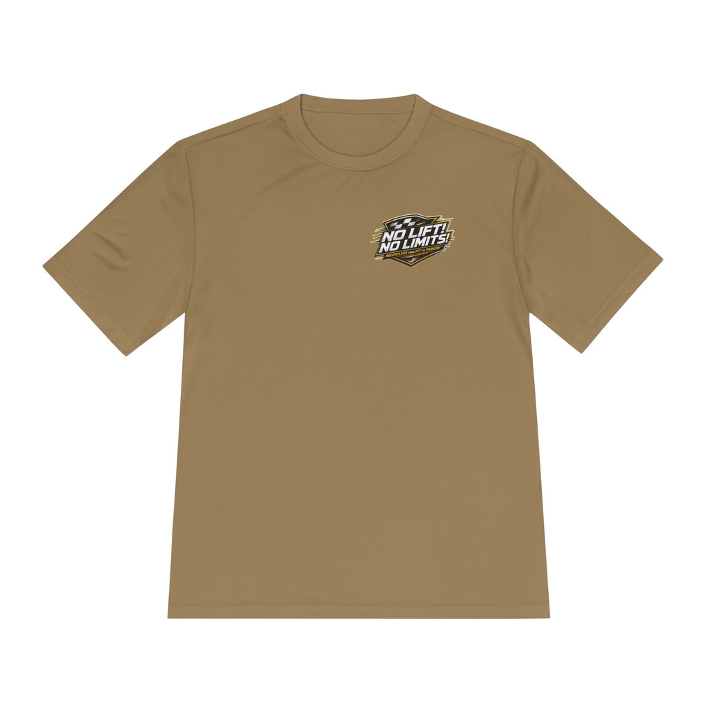 No Lift! No Limits!™ Relentless Gold Motorsport Tee