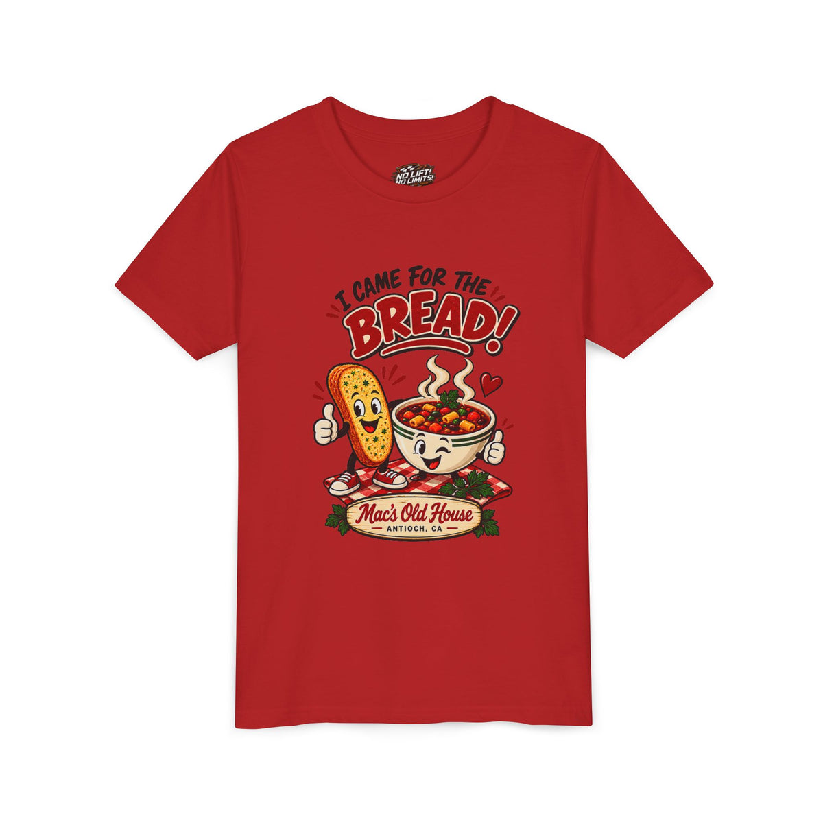 Youth Tee - "I Came for the Bread" Soup & Bread Kids T-Shirt
