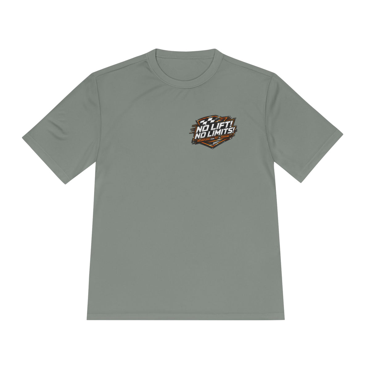 Racing Tee — "No Lift! No Limits!" Sports Car Graphic Moisture-Wicking Shirt