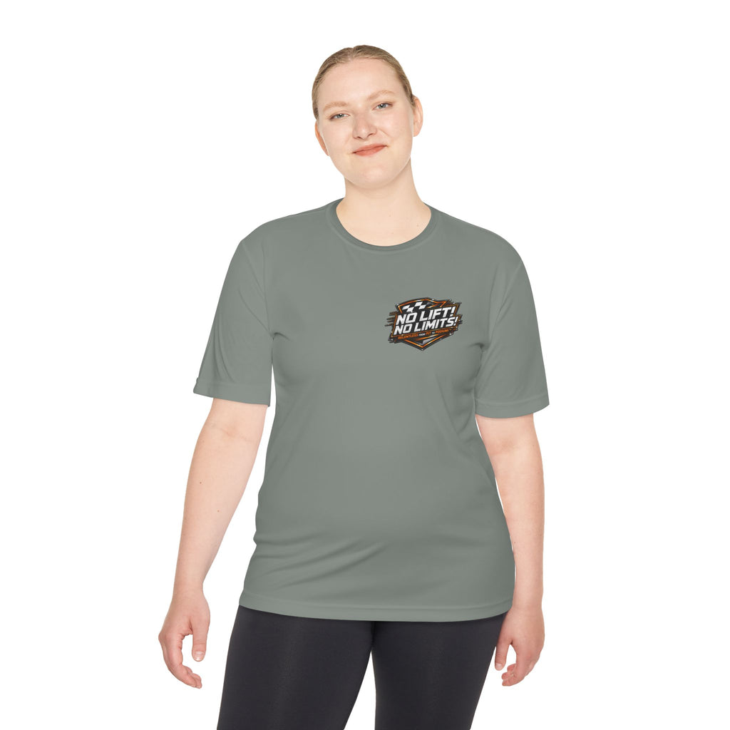 Racing Tee — "No Lift! No Limits!" Sports Car Graphic Moisture-Wicking Shirt