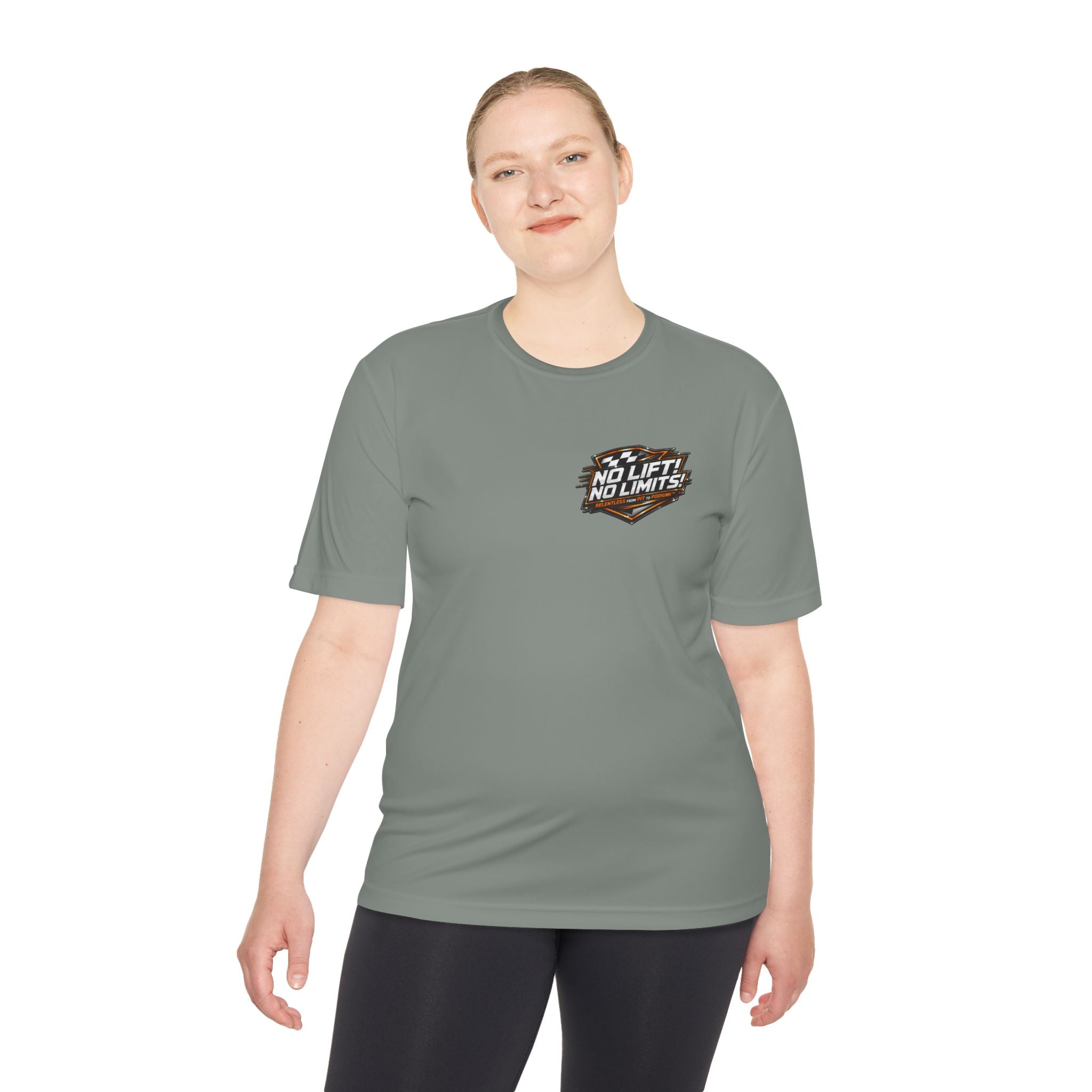Racing Tee — "No Lift! No Limits!" Sports Car Graphic Moisture-Wicking Shirt