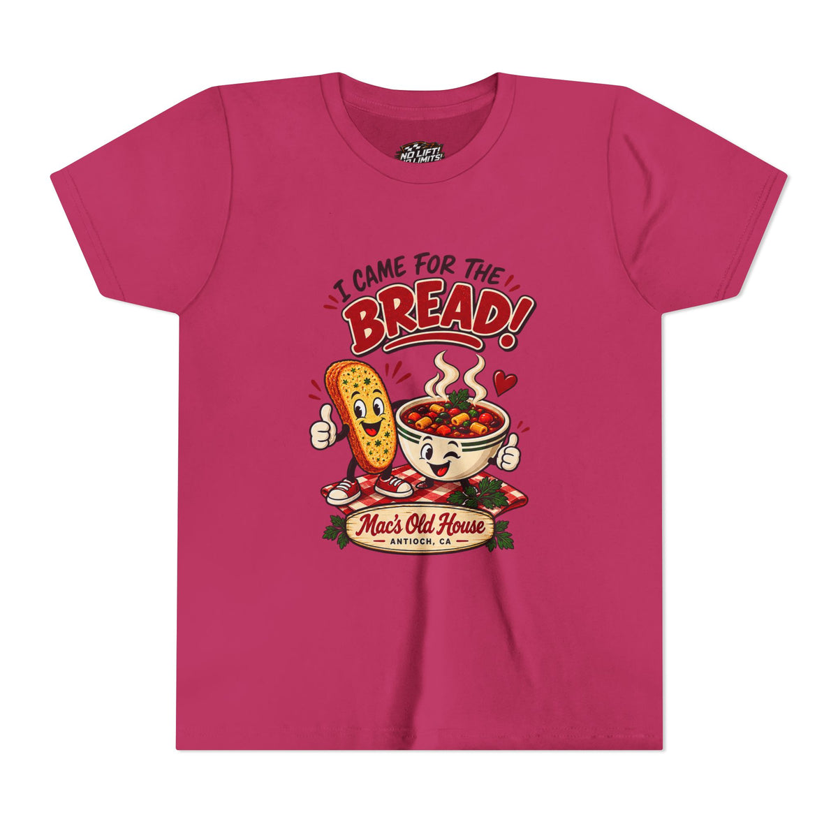 Youth Tee - "I Came for the Bread" Soup & Bread Kids T-Shirt