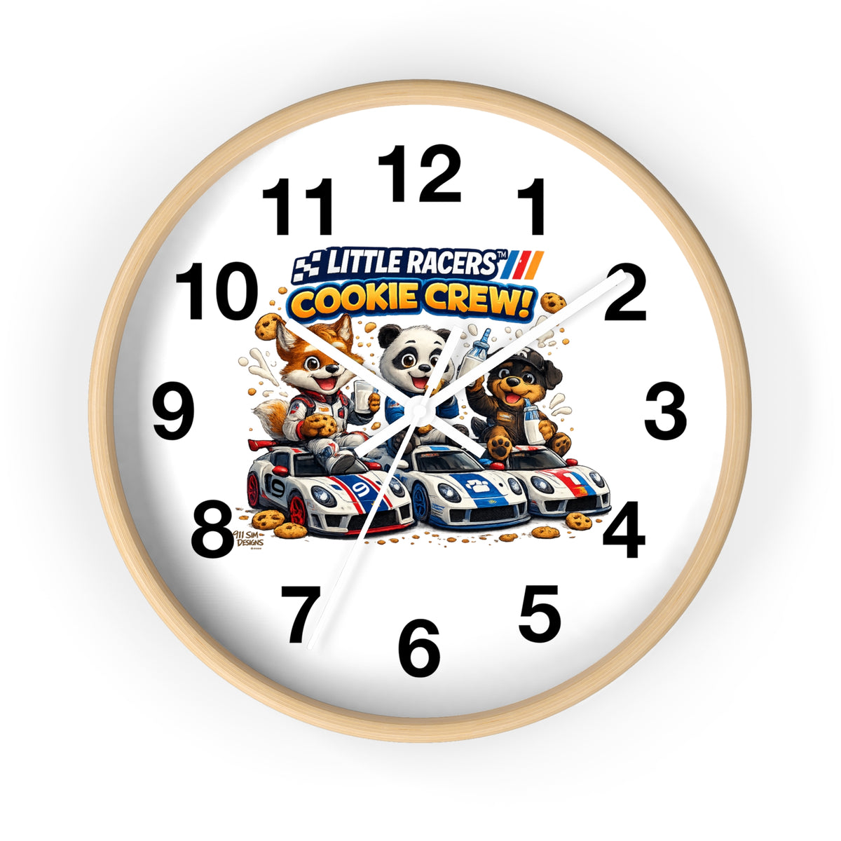 Little Racers™ Cookie Crew Learn-to-Tell-Time Wall Clock