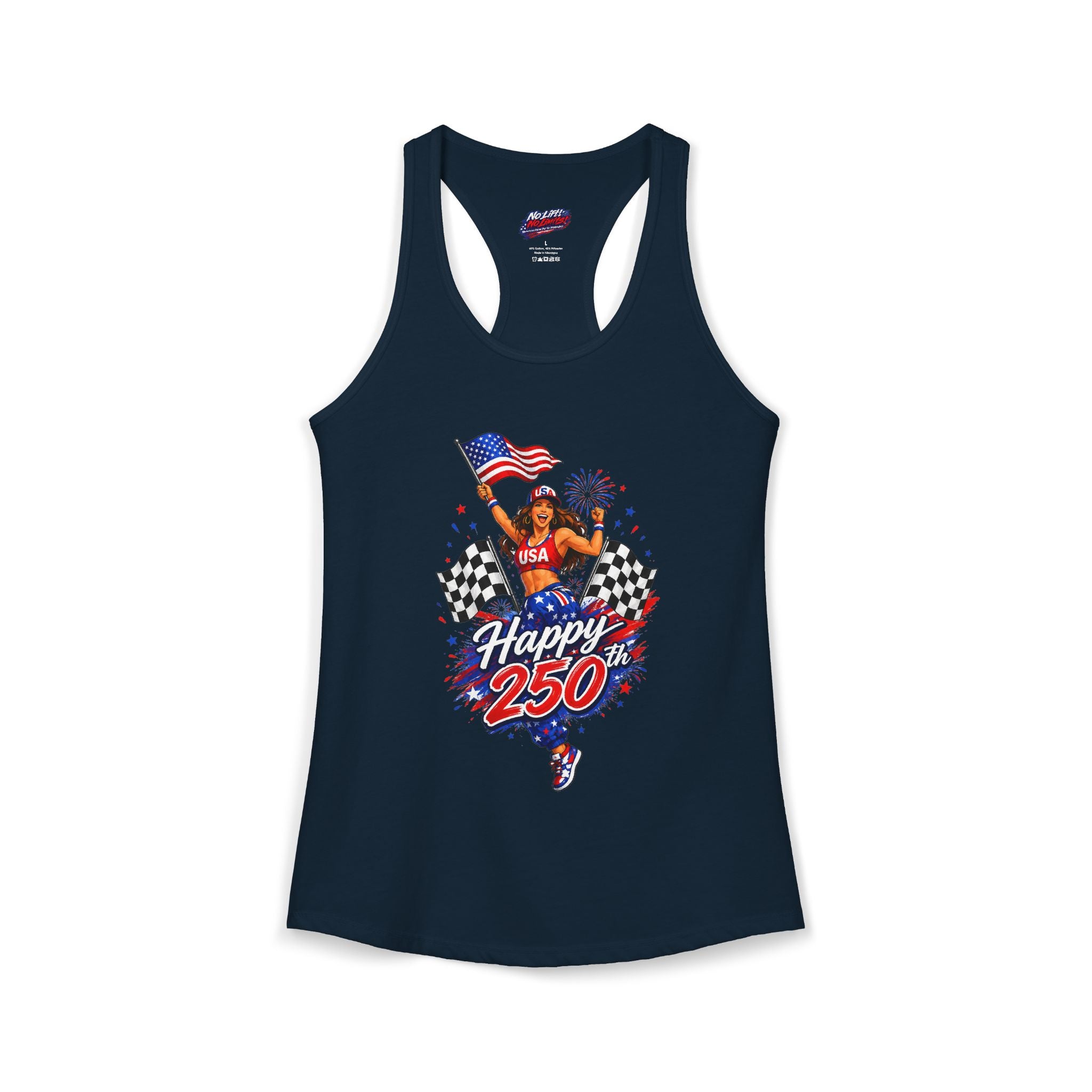 No Lift No Limits™ Happy 250th Racerback Tank