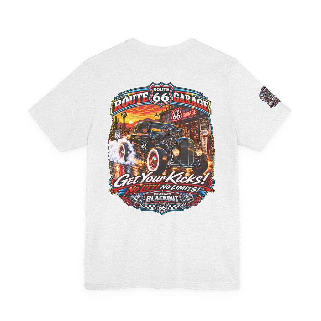Route 66 Garage – Blown Blackout Hot Rod Tee