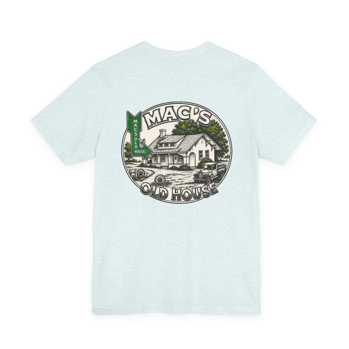 Mac's Old House Tee — Vintage Country House Graphic T-Shirt